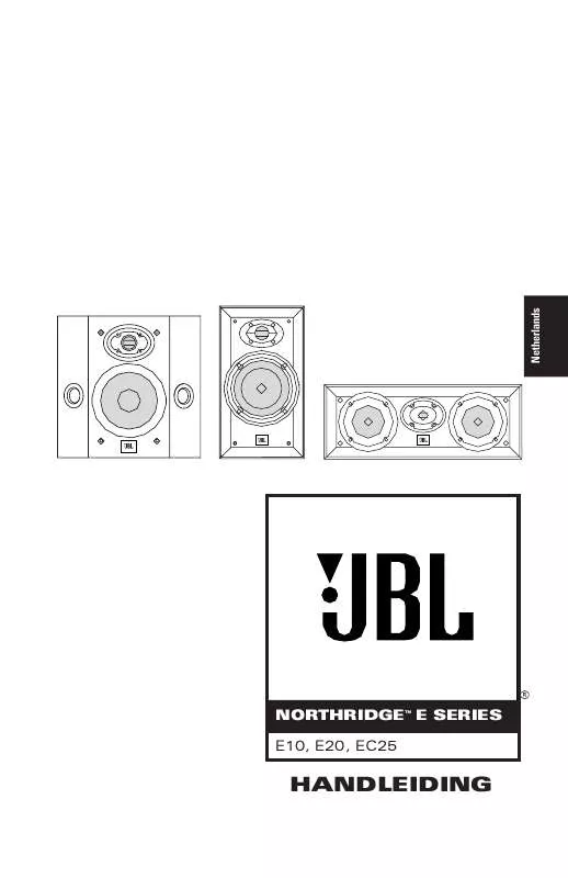 Mode d'emploi JBL E 20 (220-240V)