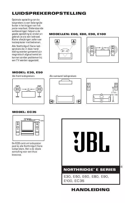 Mode d'emploi JBL E 80 (220-240V)