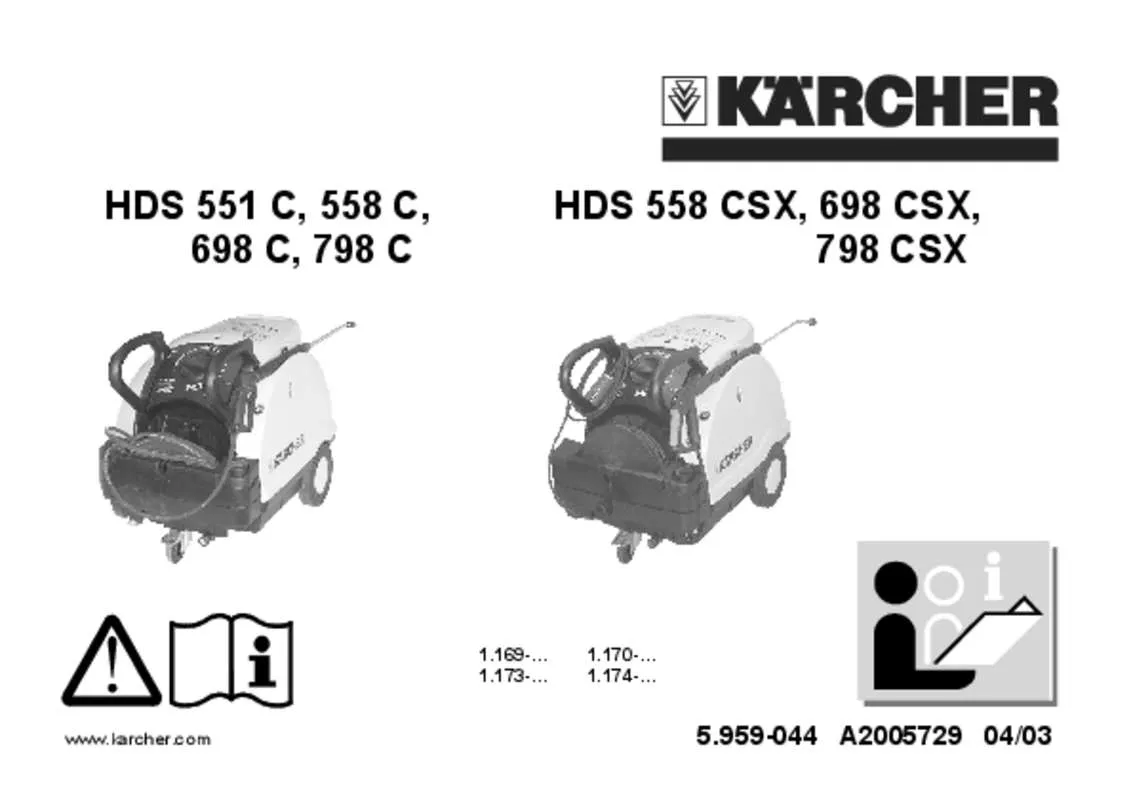 Mode d'emploi KARCHER HDS 551 C