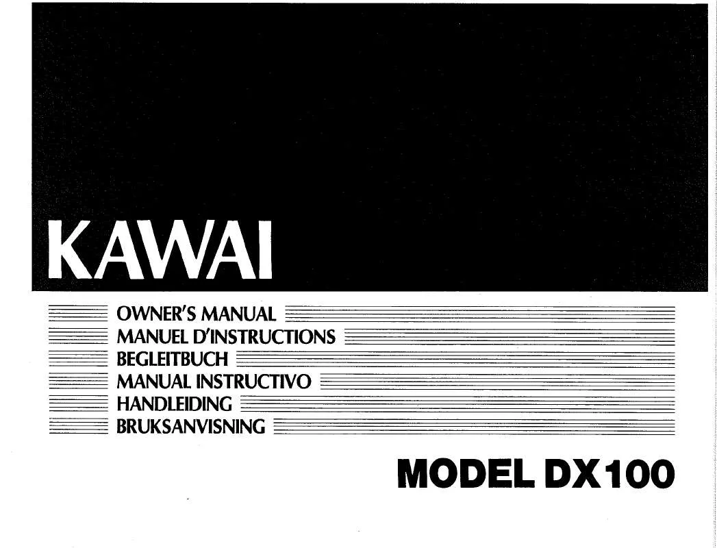 Mode d'emploi KAWAI DX100