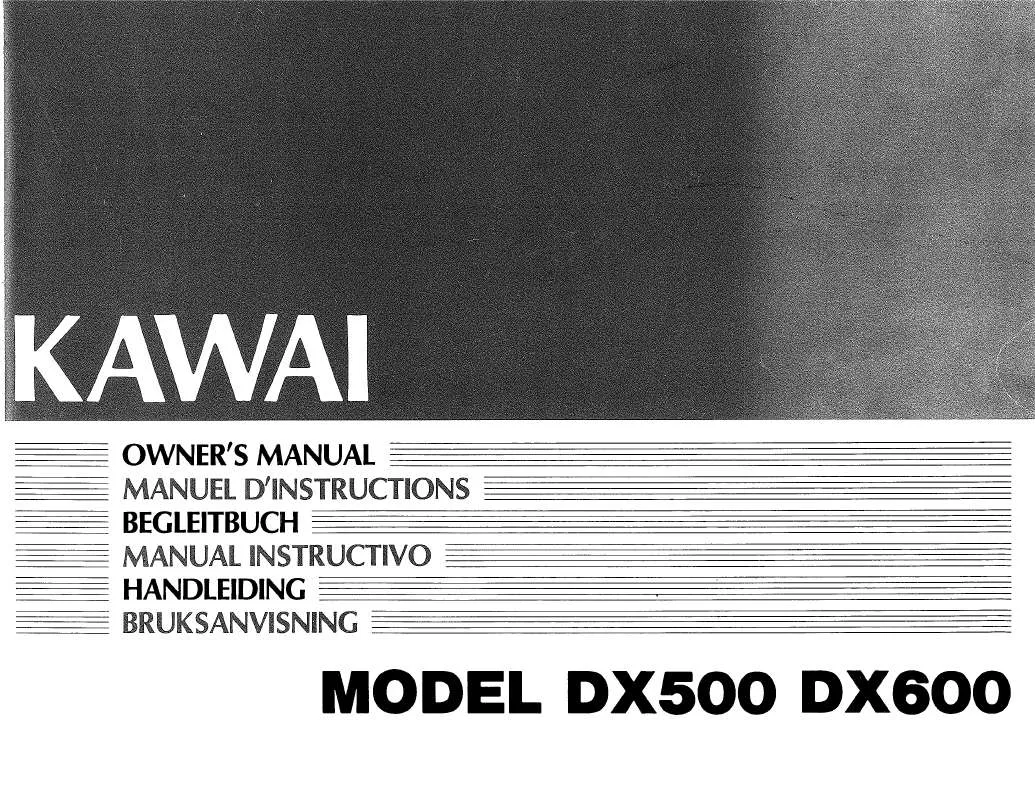Mode d'emploi KAWAI DX600