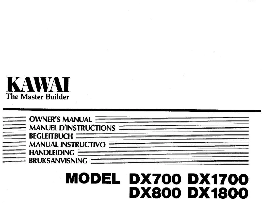Mode d'emploi KAWAI DX800