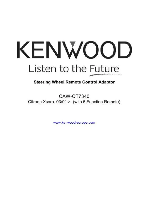 Mode d'emploi KENWOOD CAW-CT7340