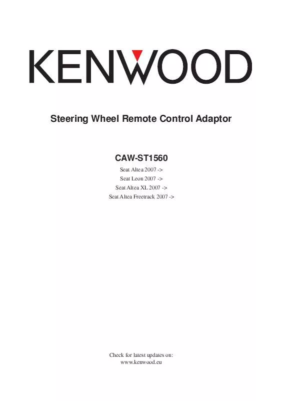 Mode d'emploi KENWOOD CAW-ST1560