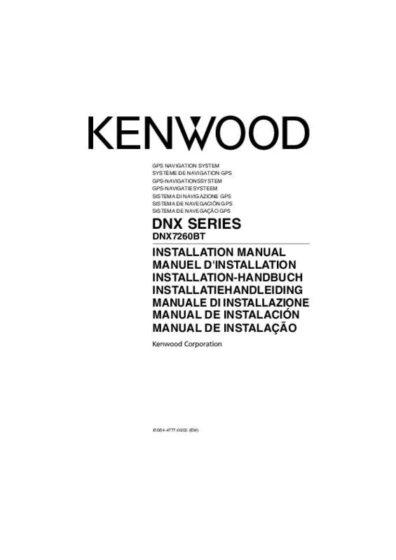 Mode d'emploi KENWOOD DNX7260BT