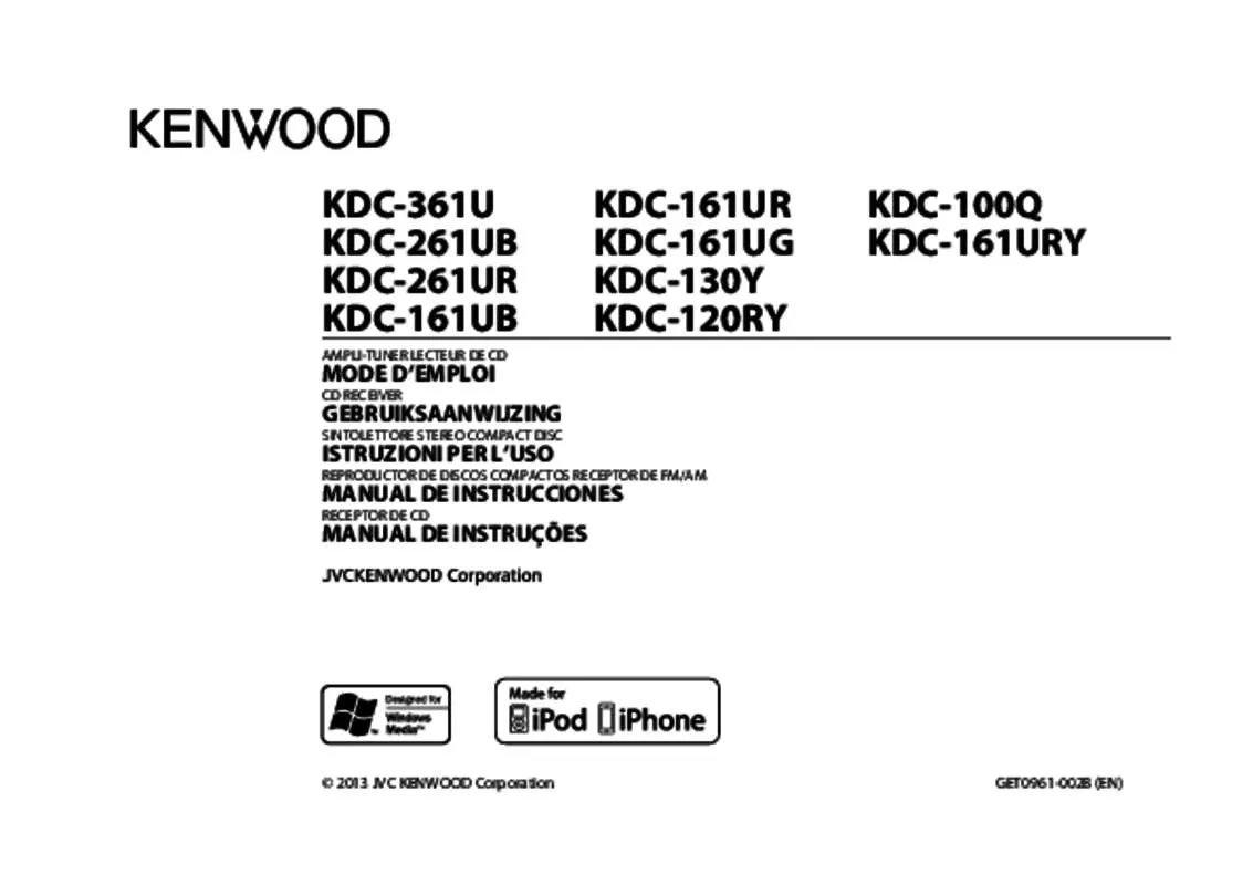 Mode d'emploi KENWOOD KDC-261UB