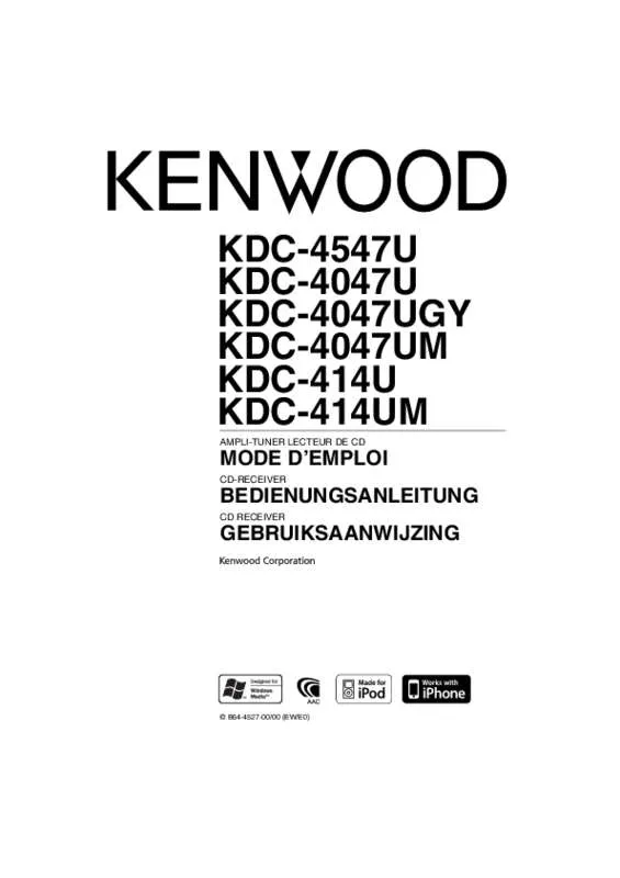 Mode d'emploi KENWOOD KDC-414U