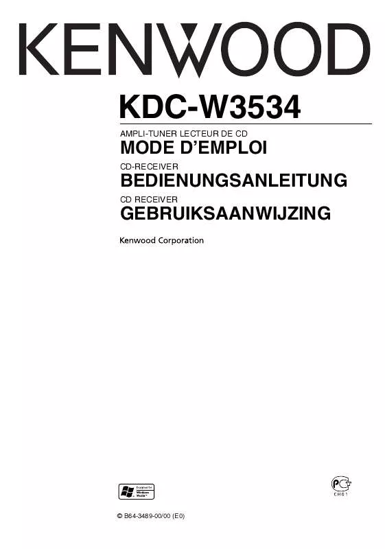 Mode d'emploi KENWOOD KDC-W3534