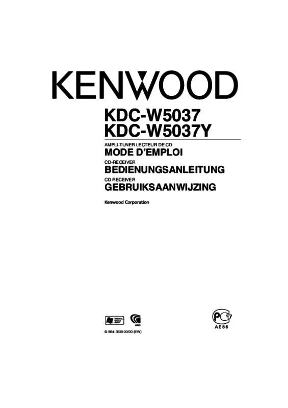 Mode d'emploi KENWOOD KDC-W5037Y