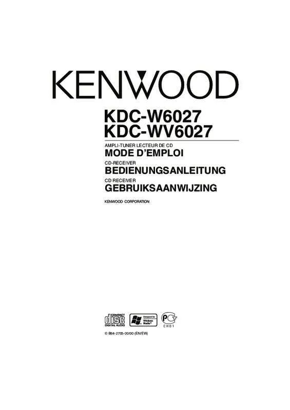 Mode d'emploi KENWOOD KDC-WV6027