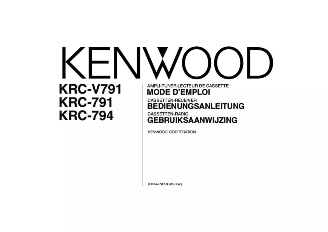 Mode d'emploi KENWOOD KRC-V791