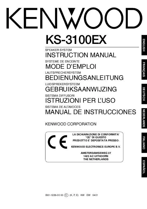 Mode d'emploi KENWOOD KS-3100EX