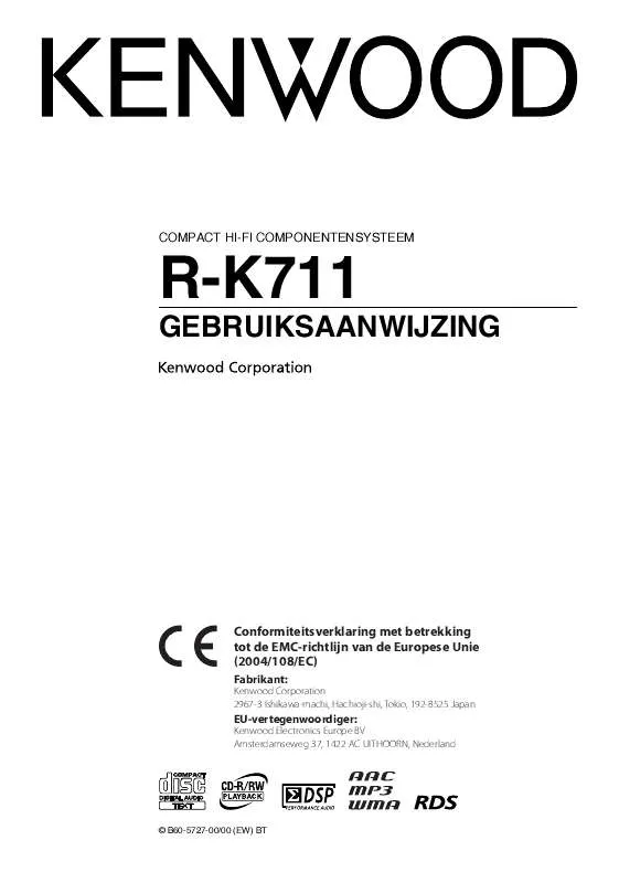 Mode d'emploi KENWOOD R-K711