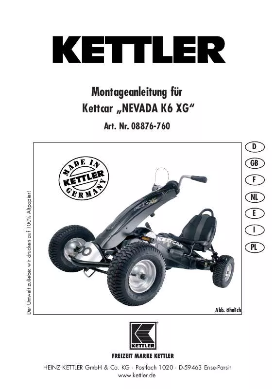Mode d'emploi KETTLER NEVADA K6 XG