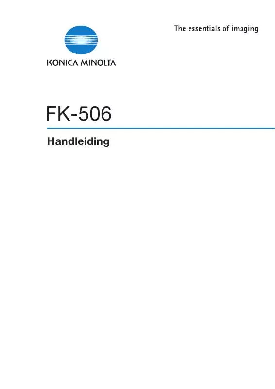 Mode d'emploi KONICA FK-506