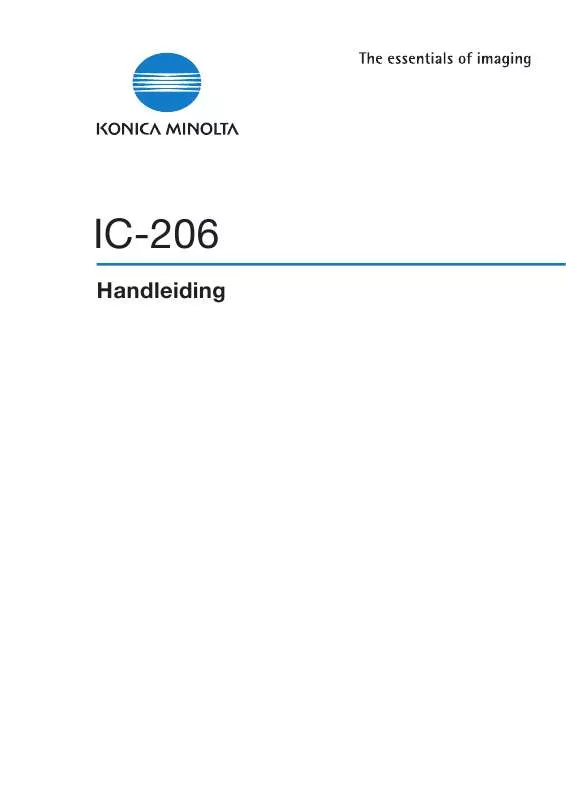 Mode d'emploi KONICA IC-206