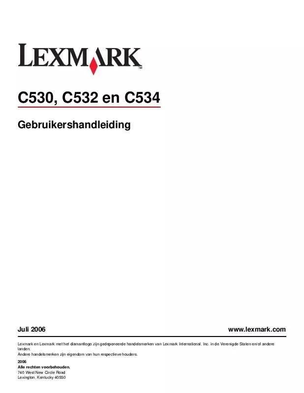 Mode d'emploi LEXMARK C534