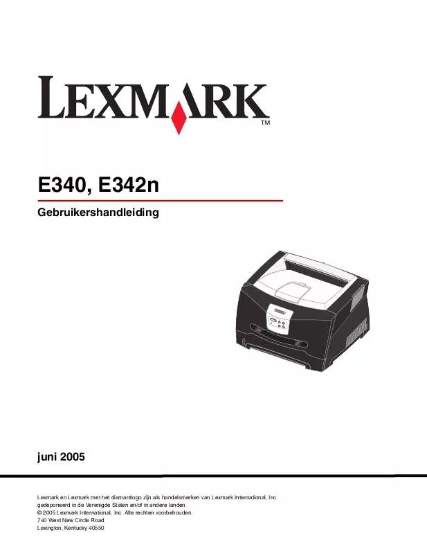 Mode d'emploi LEXMARK E340