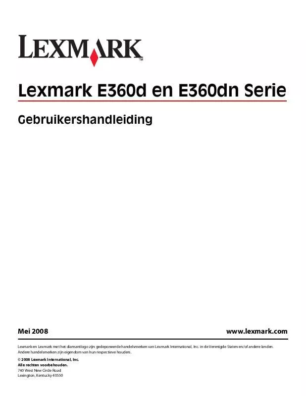 Mode d'emploi LEXMARK E360DN