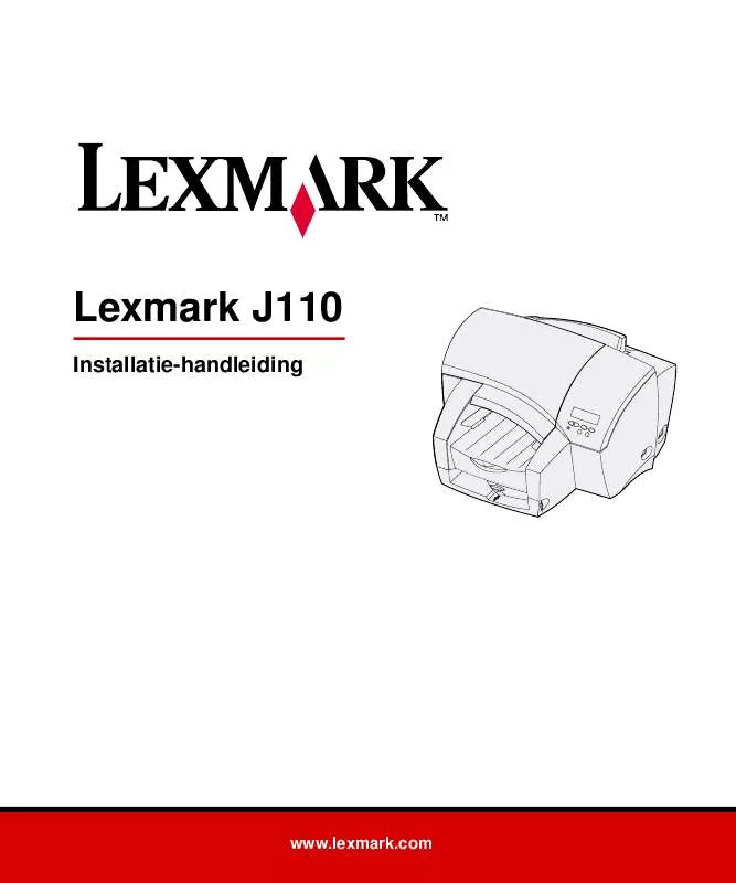 Mode d'emploi LEXMARK J110