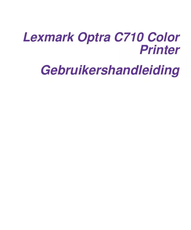 Mode d'emploi LEXMARK OPTRA C710