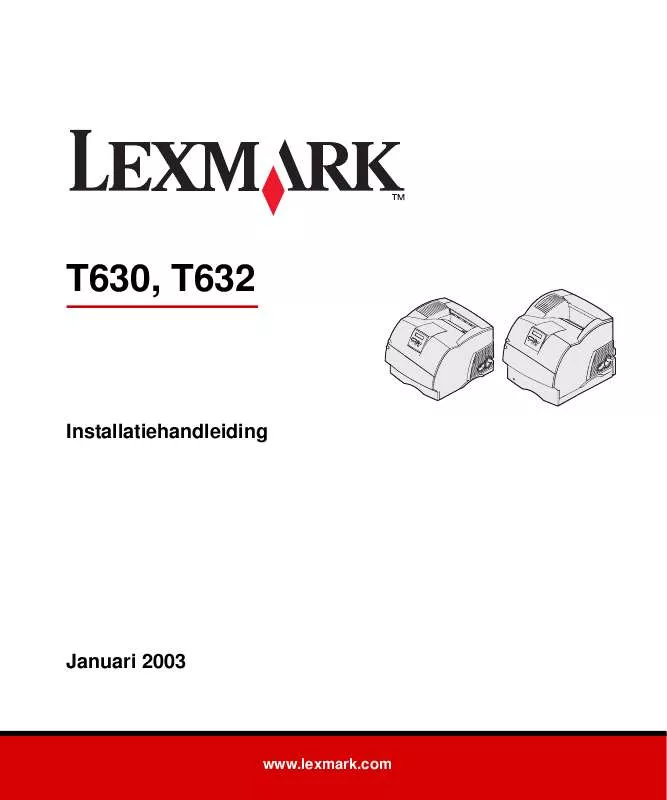 Mode d'emploi LEXMARK T630 VE