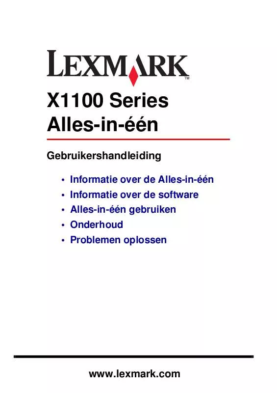 Mode d'emploi LEXMARK X1170