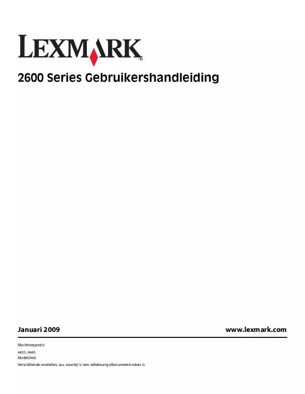 Mode d'emploi LEXMARK X2695