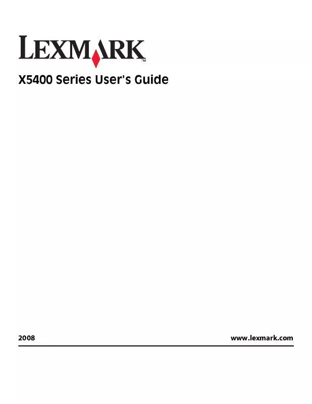 Mode d'emploi LEXMARK X5410