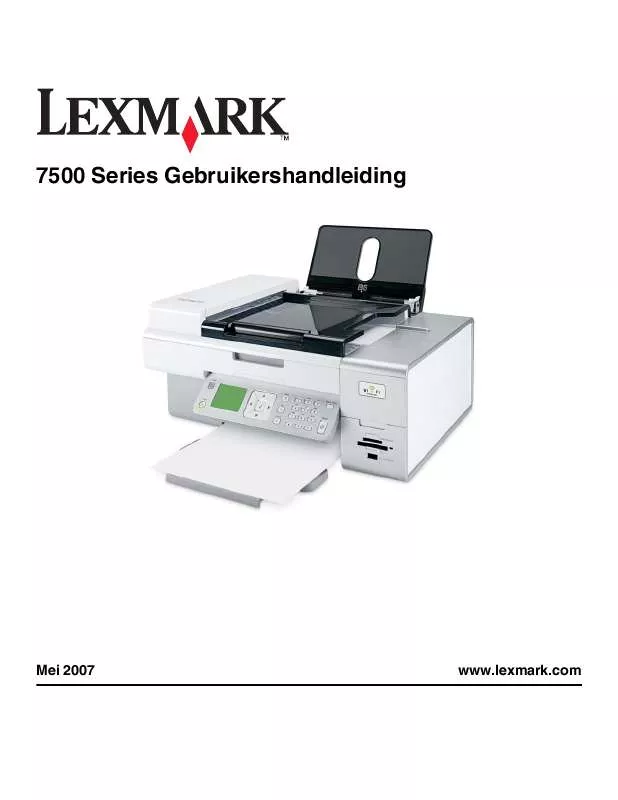Mode d'emploi LEXMARK X7550