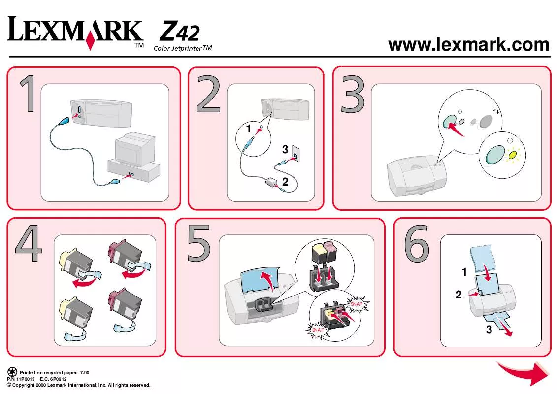 Mode d'emploi LEXMARK Z42