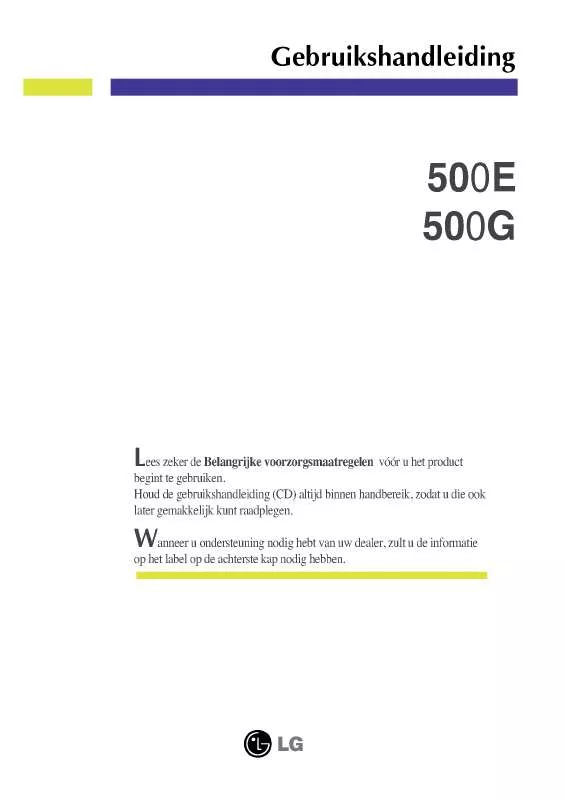 Mode d'emploi LG 500G(K)