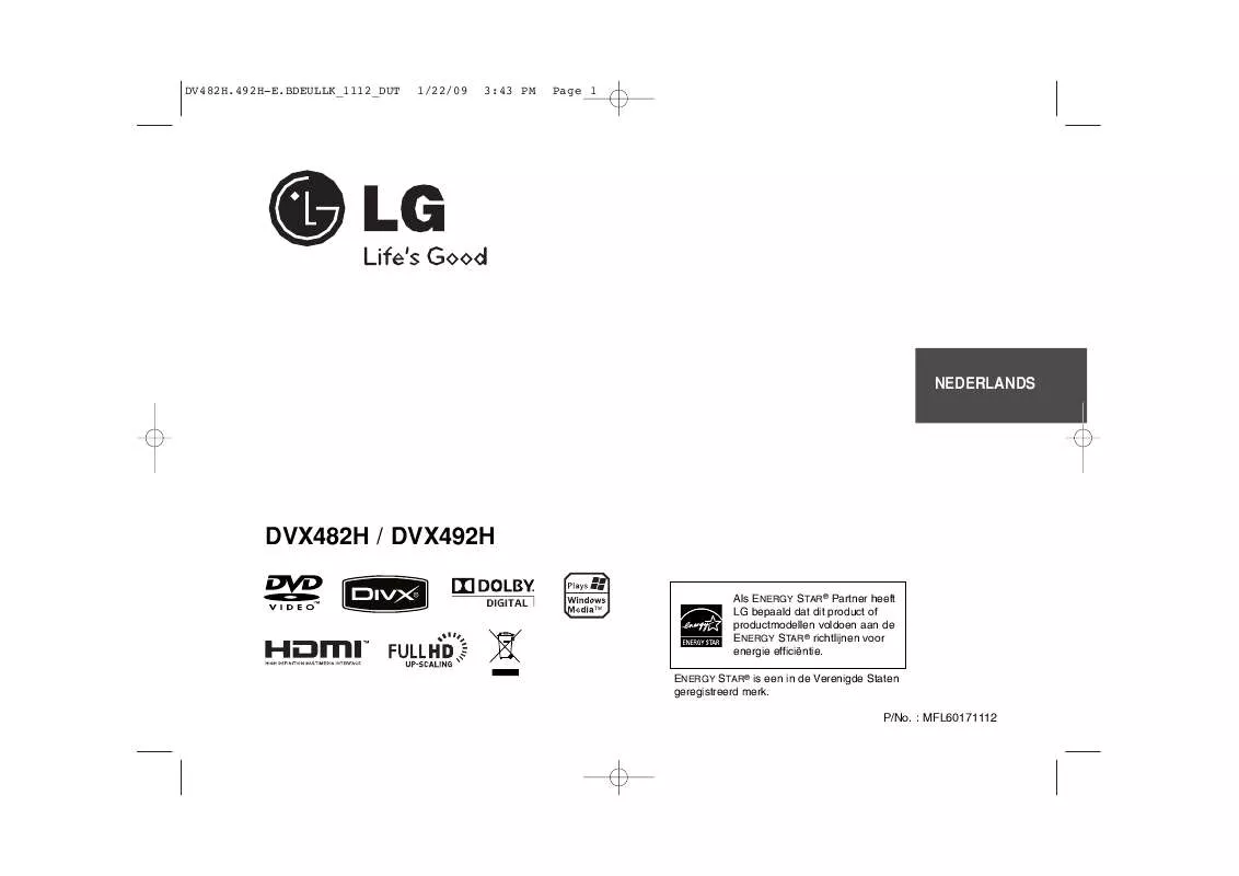 Mode d'emploi LG DVX492H