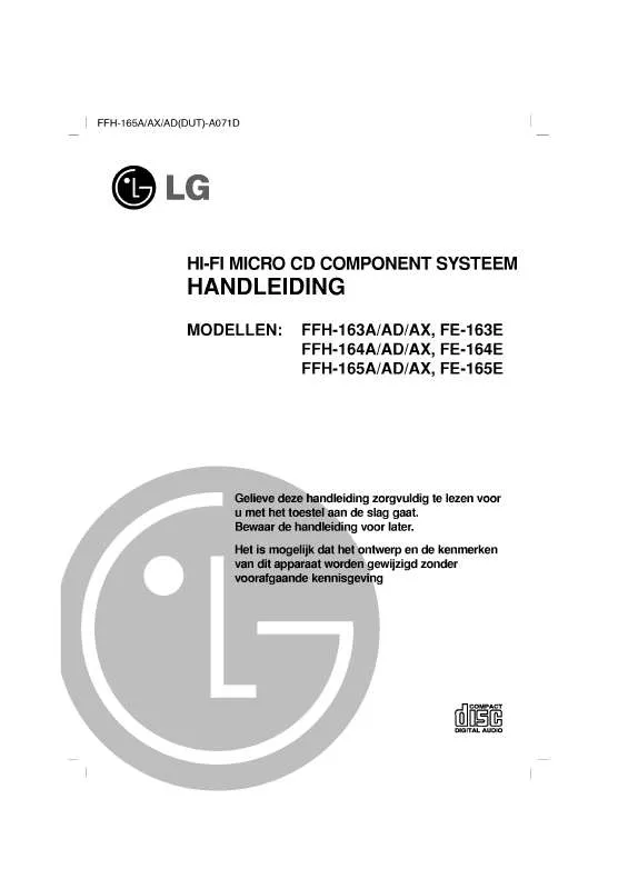 Mode d'emploi LG FFH-164AD