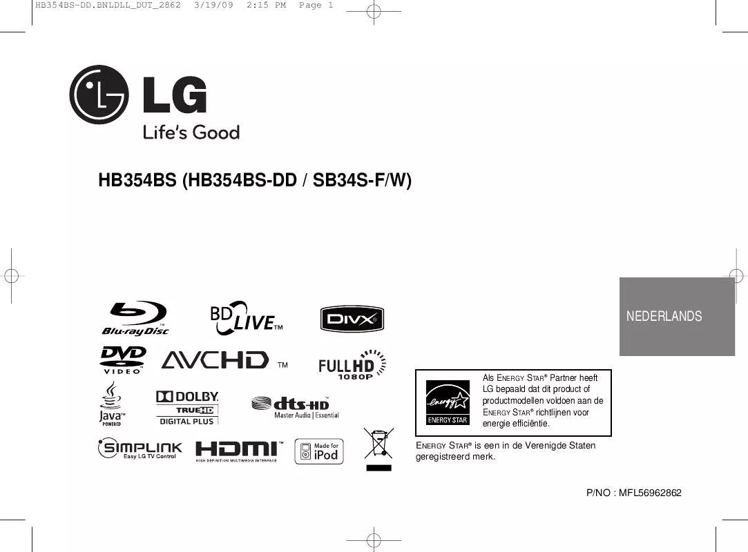 Mode d'emploi LG HB354BS