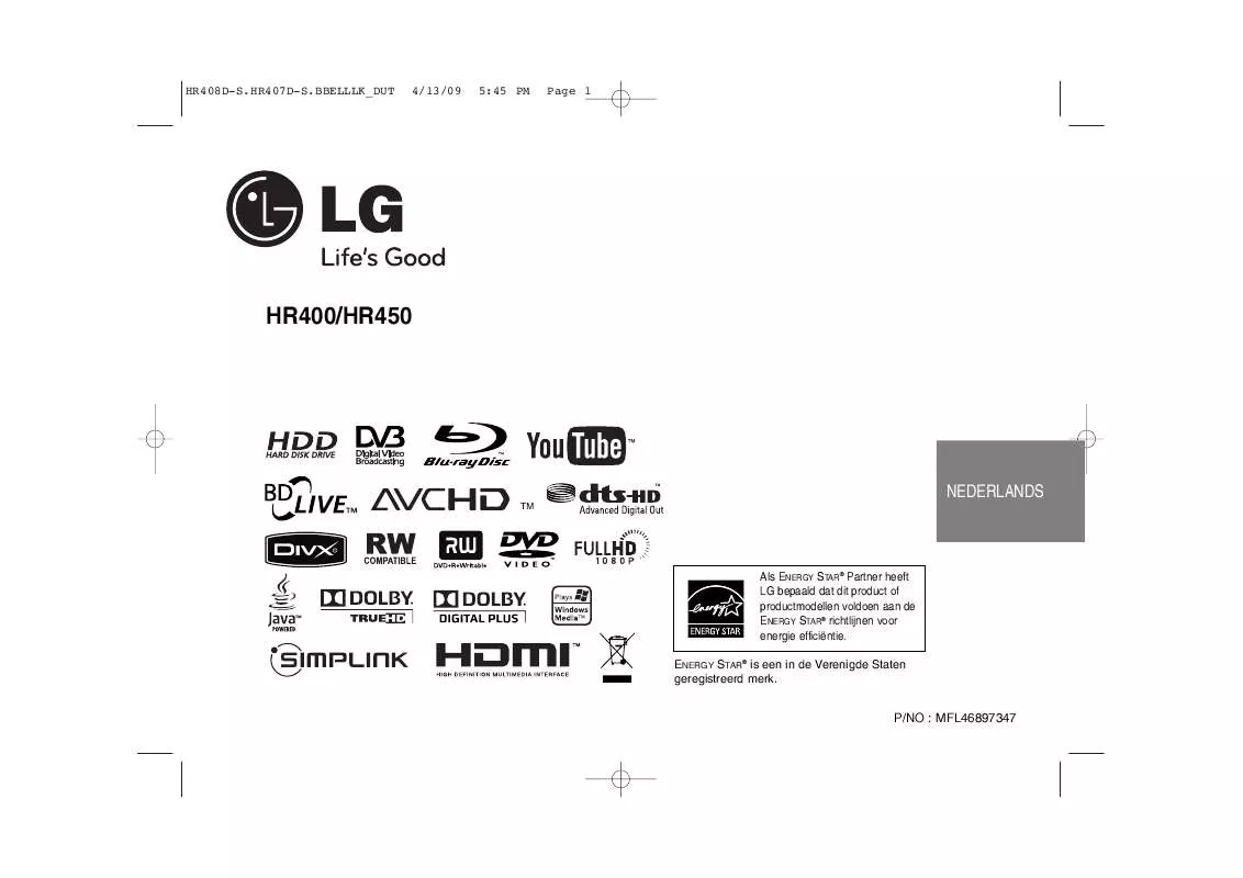 Mode d'emploi LG HR400