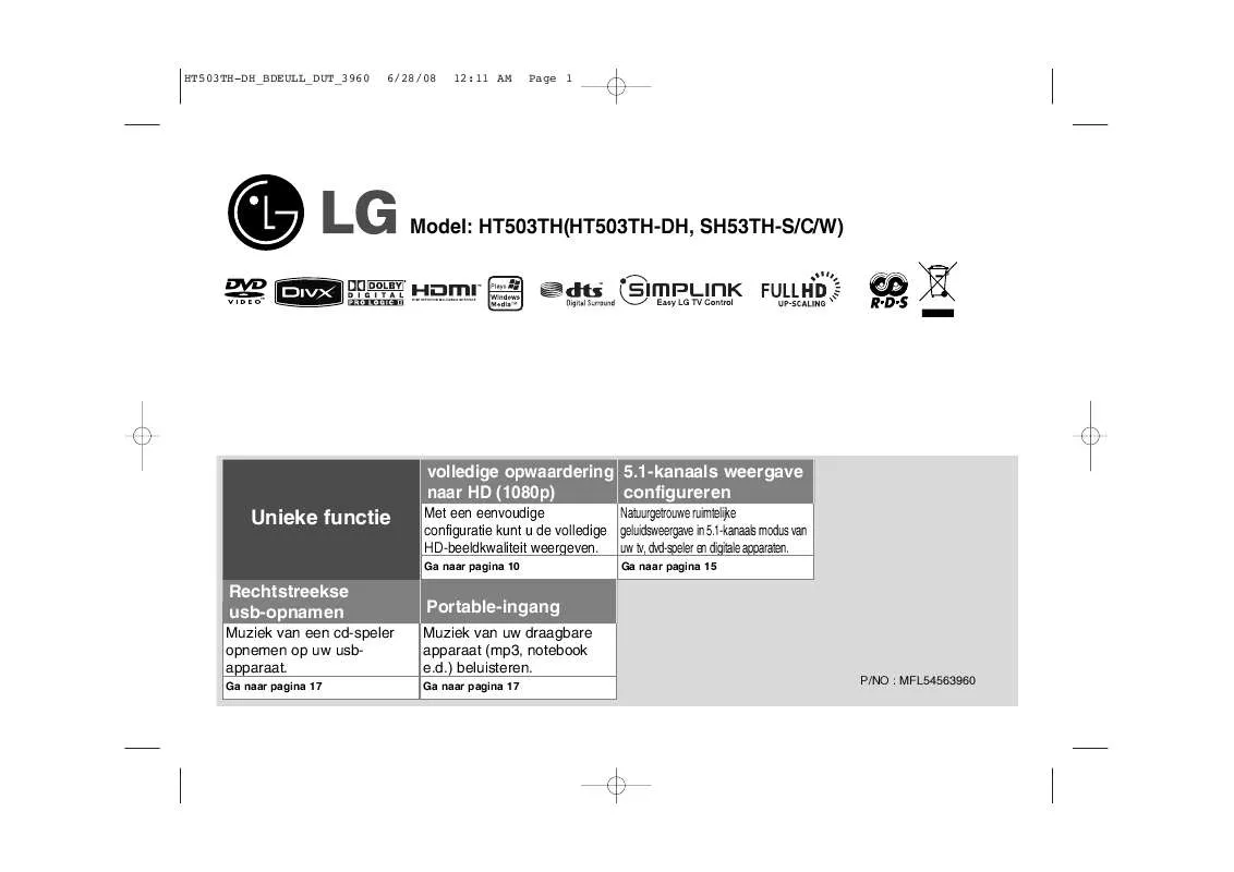 Mode d'emploi LG HT503TH