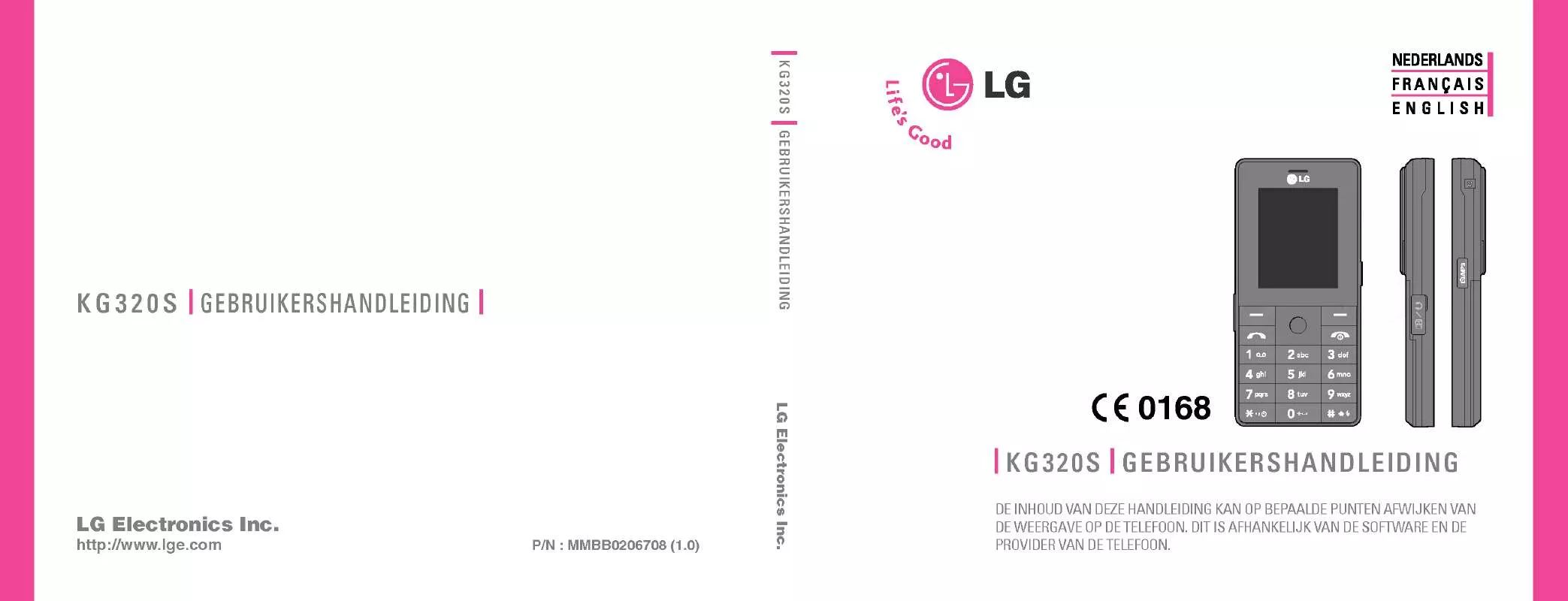 Mode d'emploi LG KG320