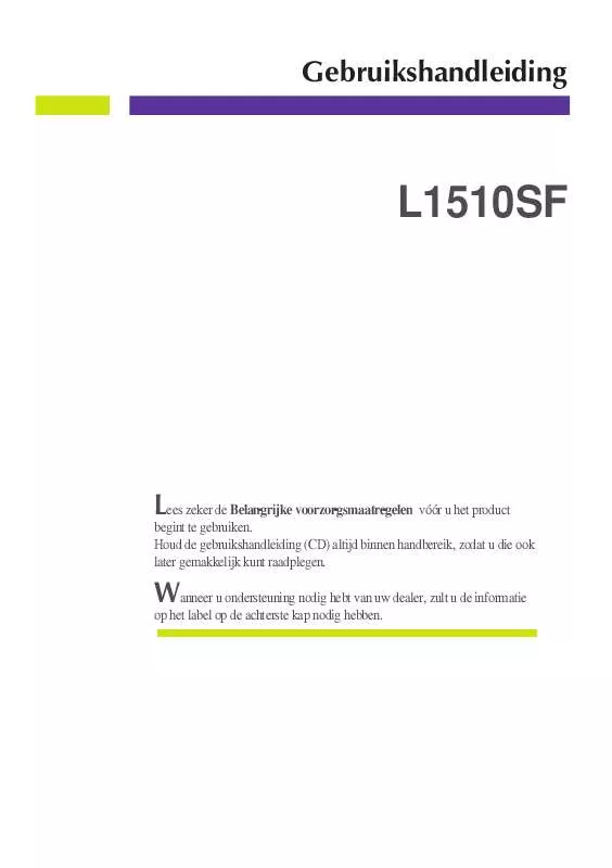 Mode d'emploi LG L1510SF