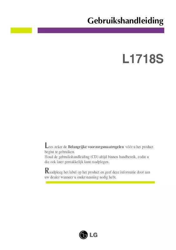 Mode d'emploi LG L1718S-SN