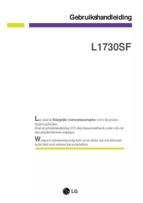 Mode d'emploi LG L1730SF