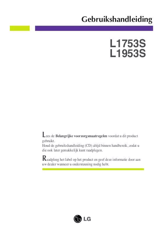 Mode d'emploi LG L1753S-BF