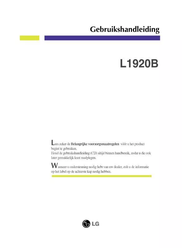 Mode d'emploi LG L1920B
