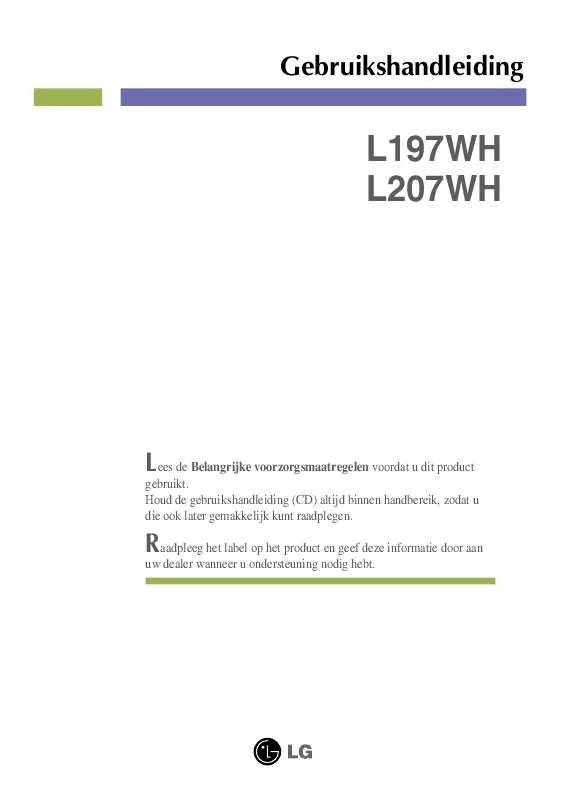 Mode d'emploi LG L197WH-PF