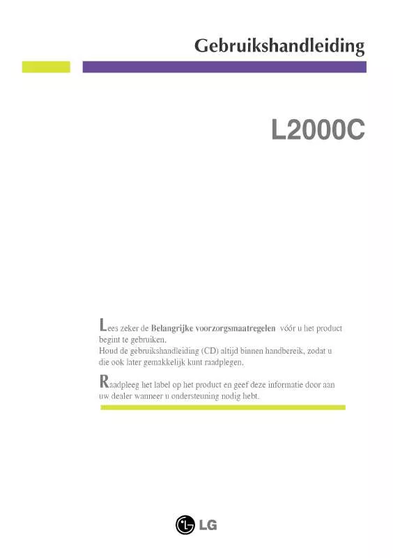 Mode d'emploi LG L2000C-BF