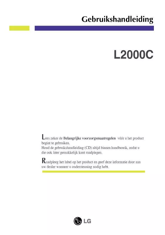 Mode d'emploi LG L2000C-SF