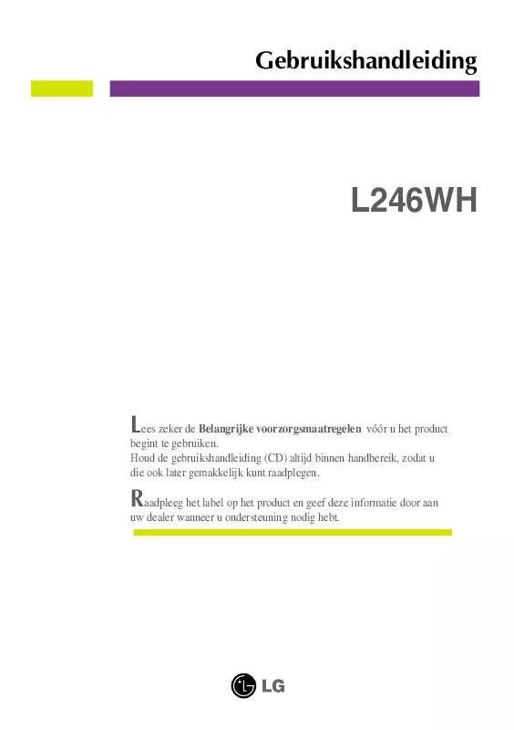 Mode d'emploi LG L246WH-BN