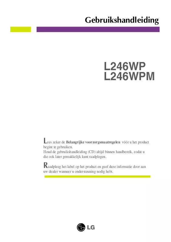 Mode d'emploi LG L246WP