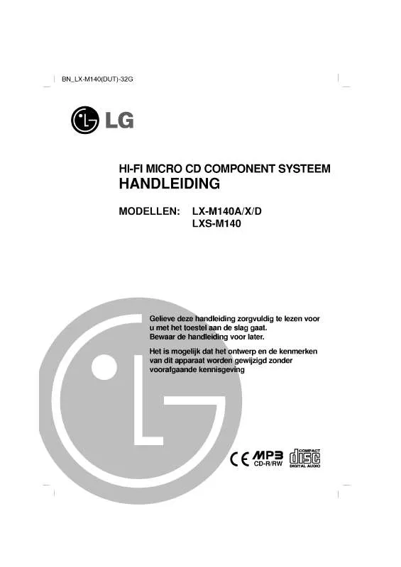 Mode d'emploi LG LX-M140D