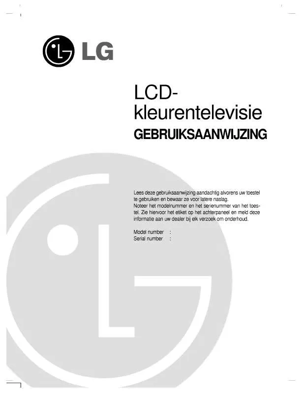 Mode d'emploi LG RZ-13LA60